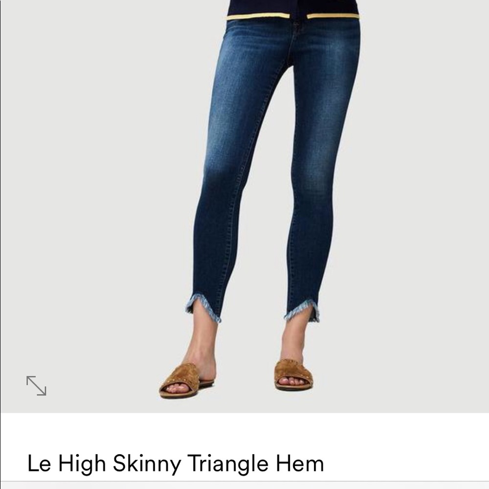 Frame Denim 26 Le High Skinny Triangle Hem NWOT